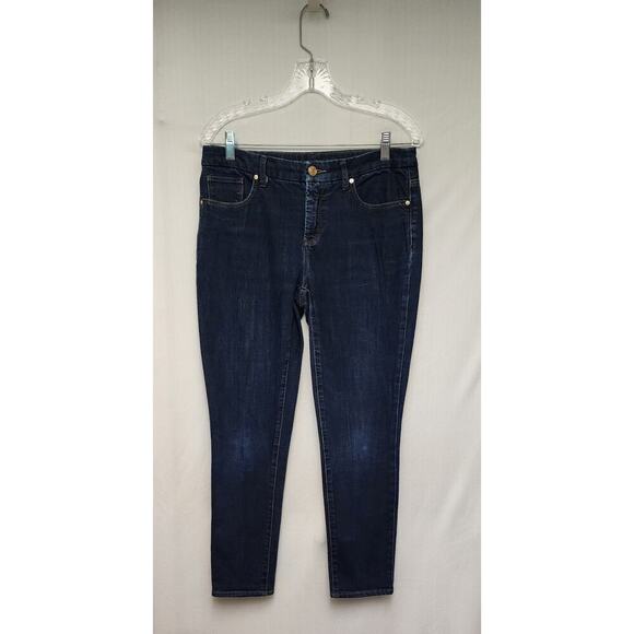CHICO'S The So Slimming Girlfriend Ankle Blue Denim Jeans Size 00 US( 0/2-XS) - Picture 2 of 5